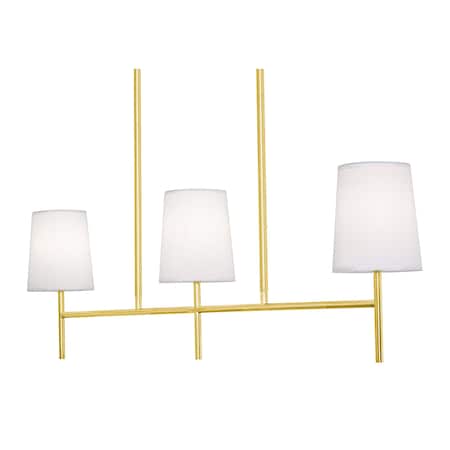 Afx Rose 36-in. 3-Light Linear Pendant - Candelabra Base - Satin Brass ROSP3605CBSB